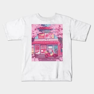 The aesthetic Japanese streets Kids T-Shirt